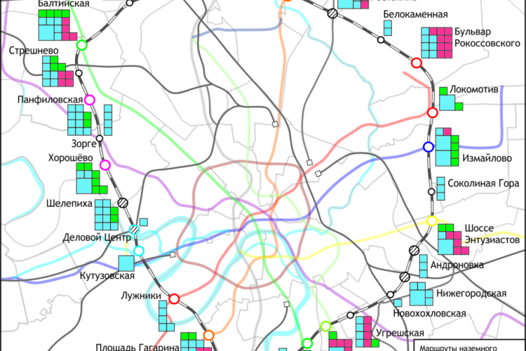 Карты пересадок со станций МЦК на все виды общественного транспорта
